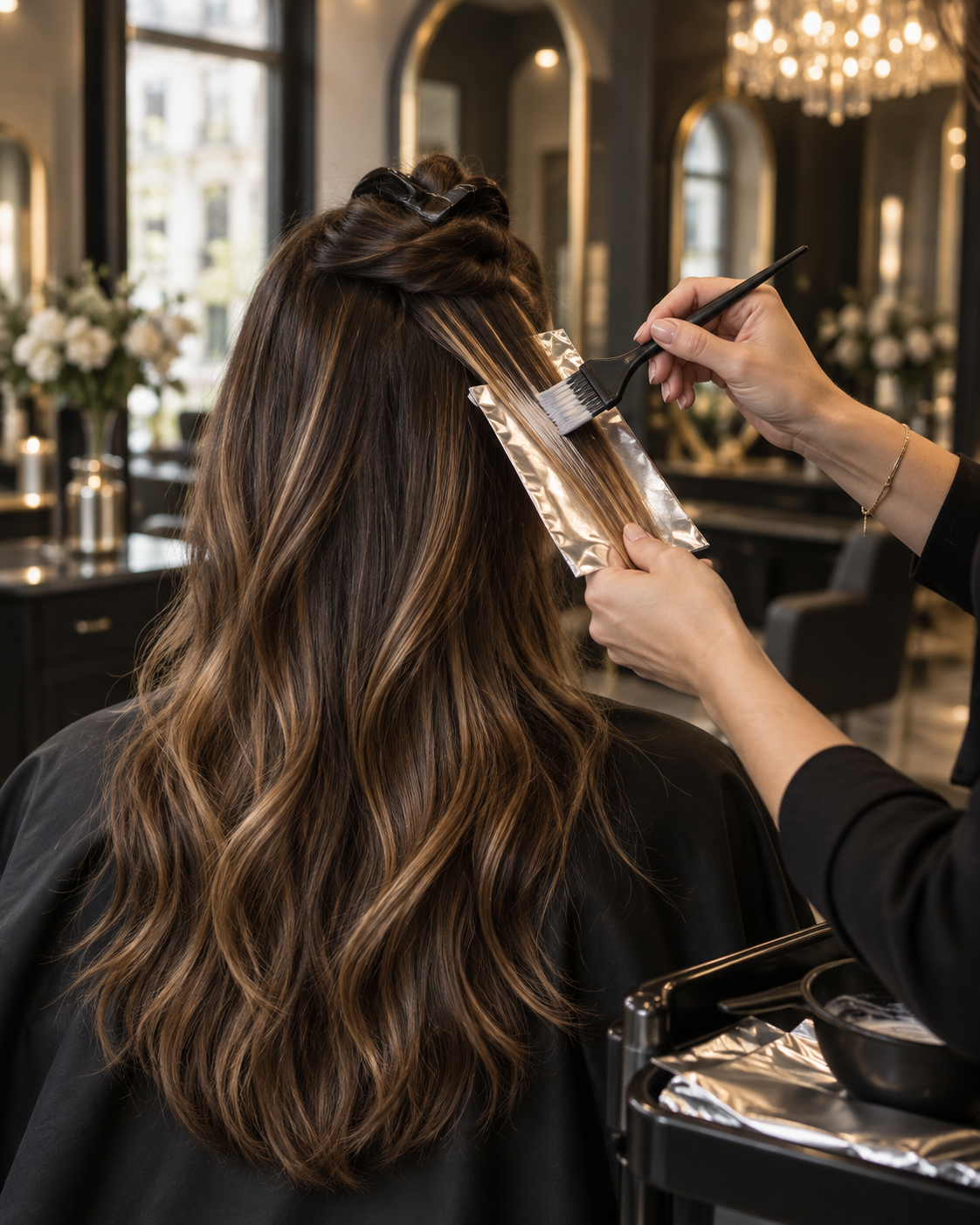 Balayage colour work at WS Studios