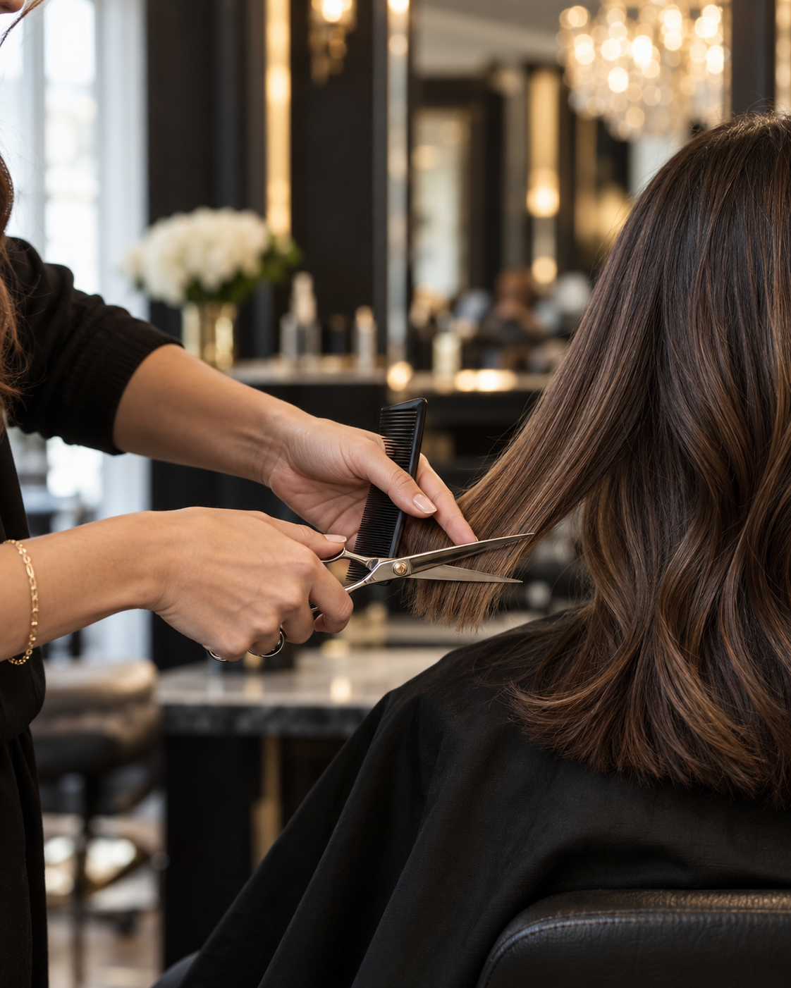 Precision haircut and finish at WS Studios